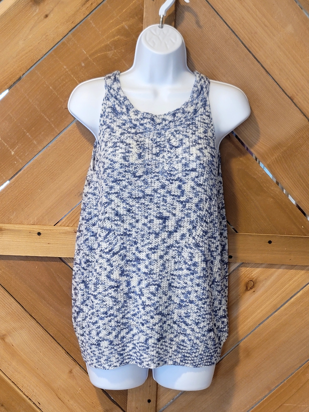 Adyson Parker Blue and White Marled Knit Tank